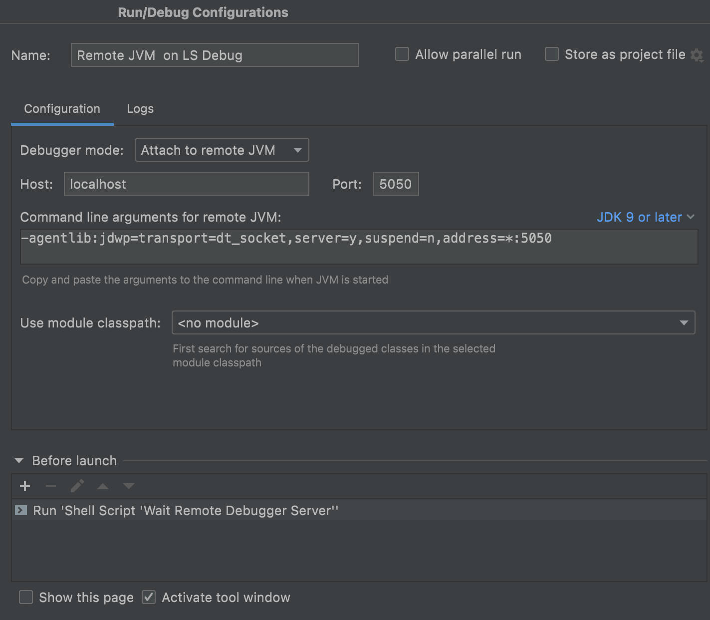 Run/Debug Configurations